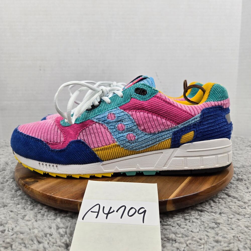 Saucony Mens 13 Shadow 5000 Patchwork Multi-Color Corduroy Casual Daily Sneaker